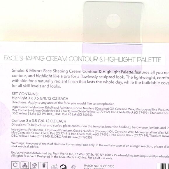 Clean Beauty Lift & Sculpt Face Shaping Cream Contour & Highlight Pallette, NIB - Picture 5 of 5